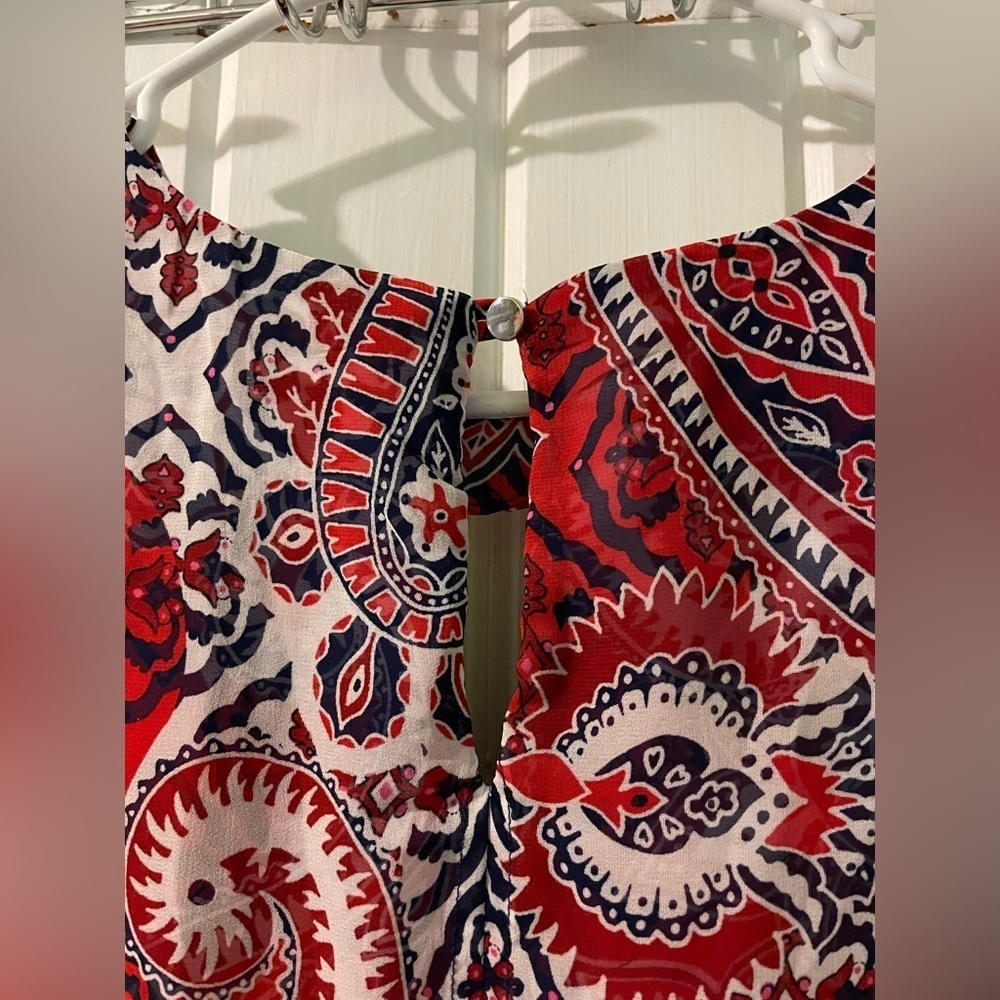 Roz & Ali paisley tank blouse-large like new - Picture 10 of 13